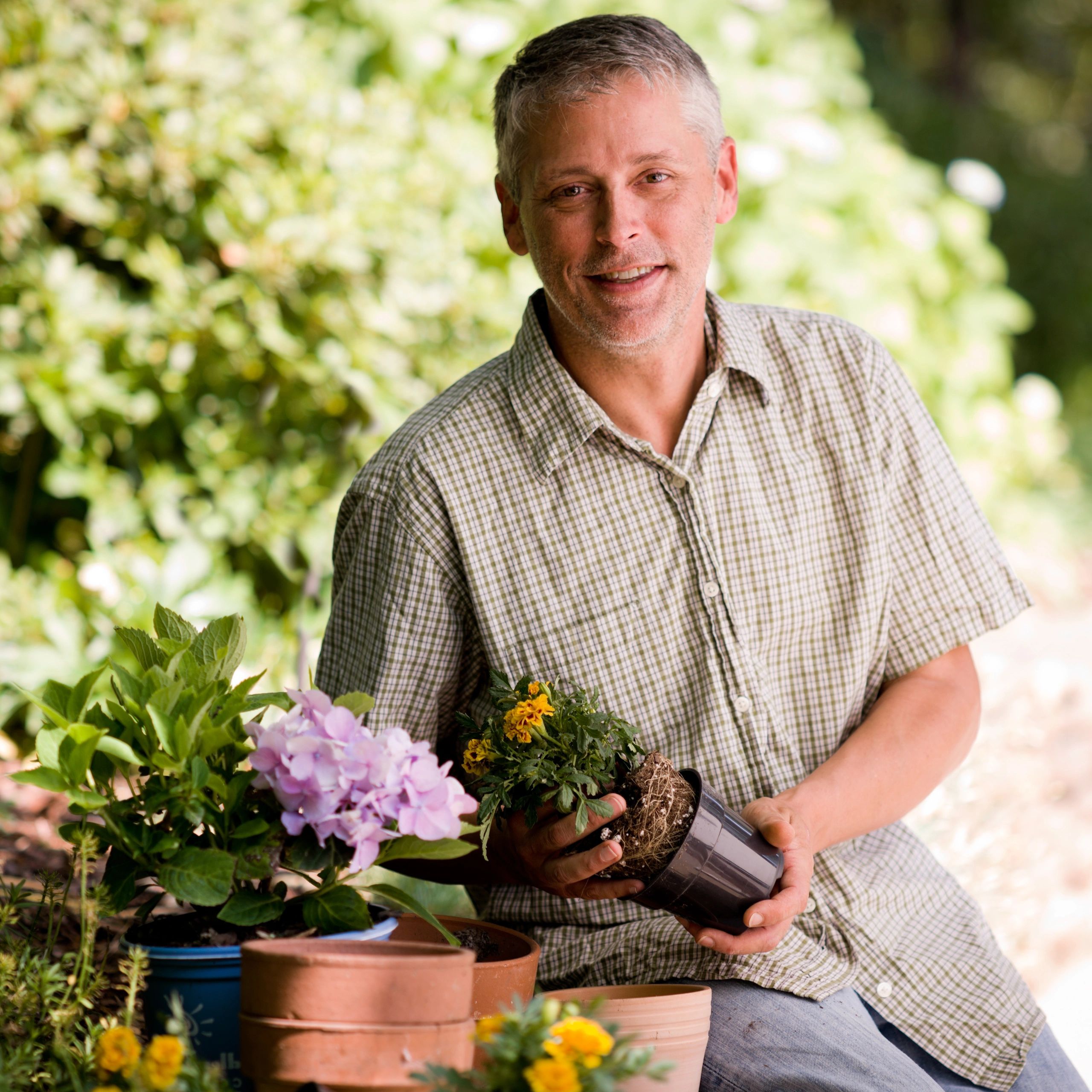 Portrait in a garden